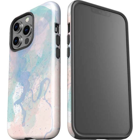 Rose Quartz & Serenity Splatter iPhone 15 Pro Impact Case